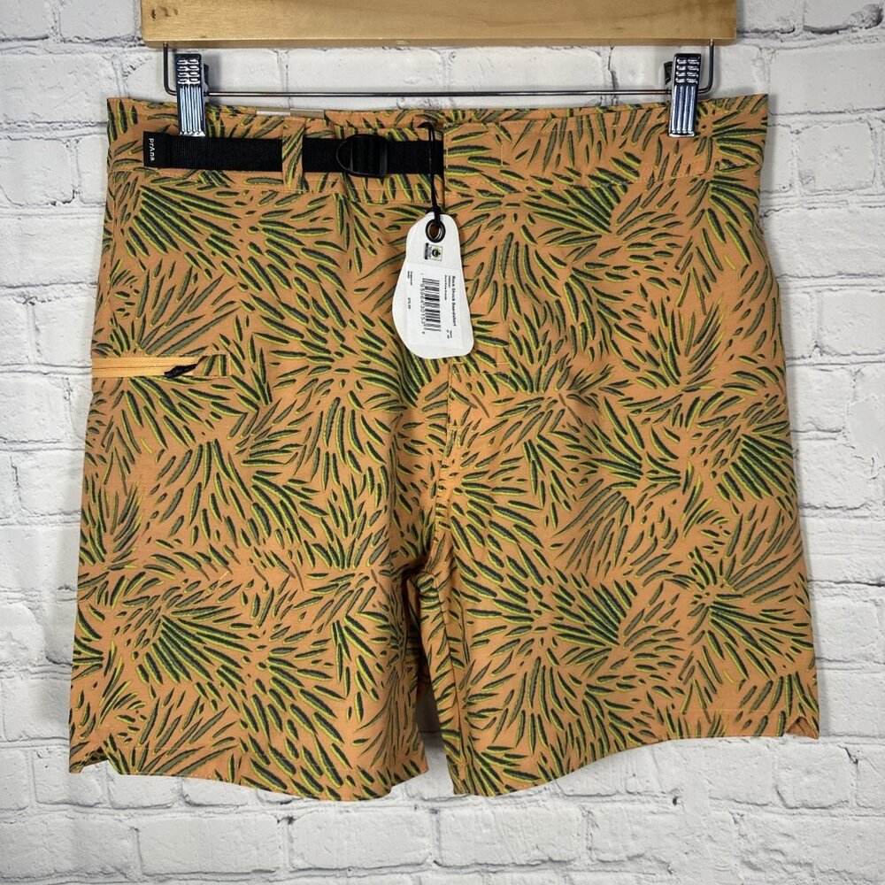prAna NEW Prana Rock Shock Swim Boardshort‎ 31” Swimwear Aura Glow Fronds